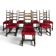 Série de 8 chaises espagnoles