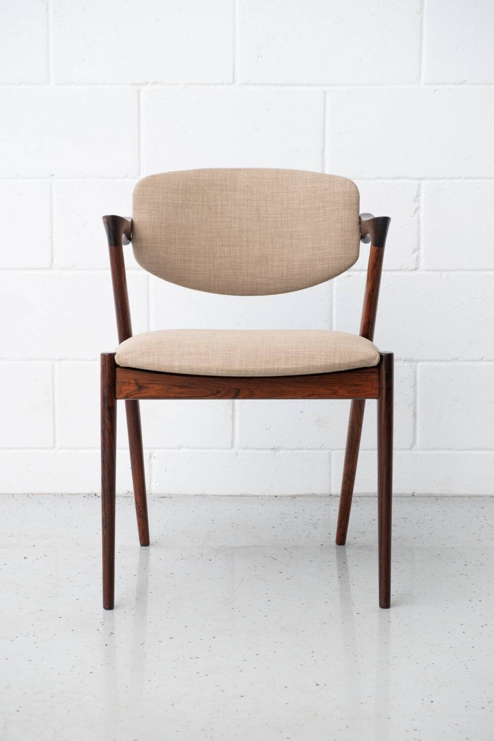 Dining chairs in rosewood, model 42, by Kai Kristiansen.