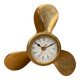 Antique brass propeller with pendulum vintage nautical wall clock