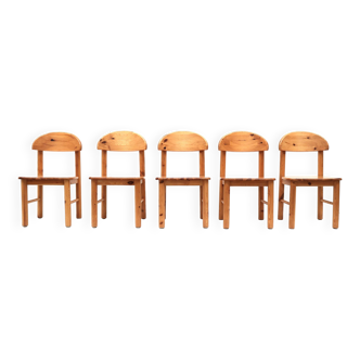Suite de 5 chaises Rainer Daumiller des années 1970