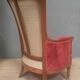 Directoire period bergère in red velvet.
