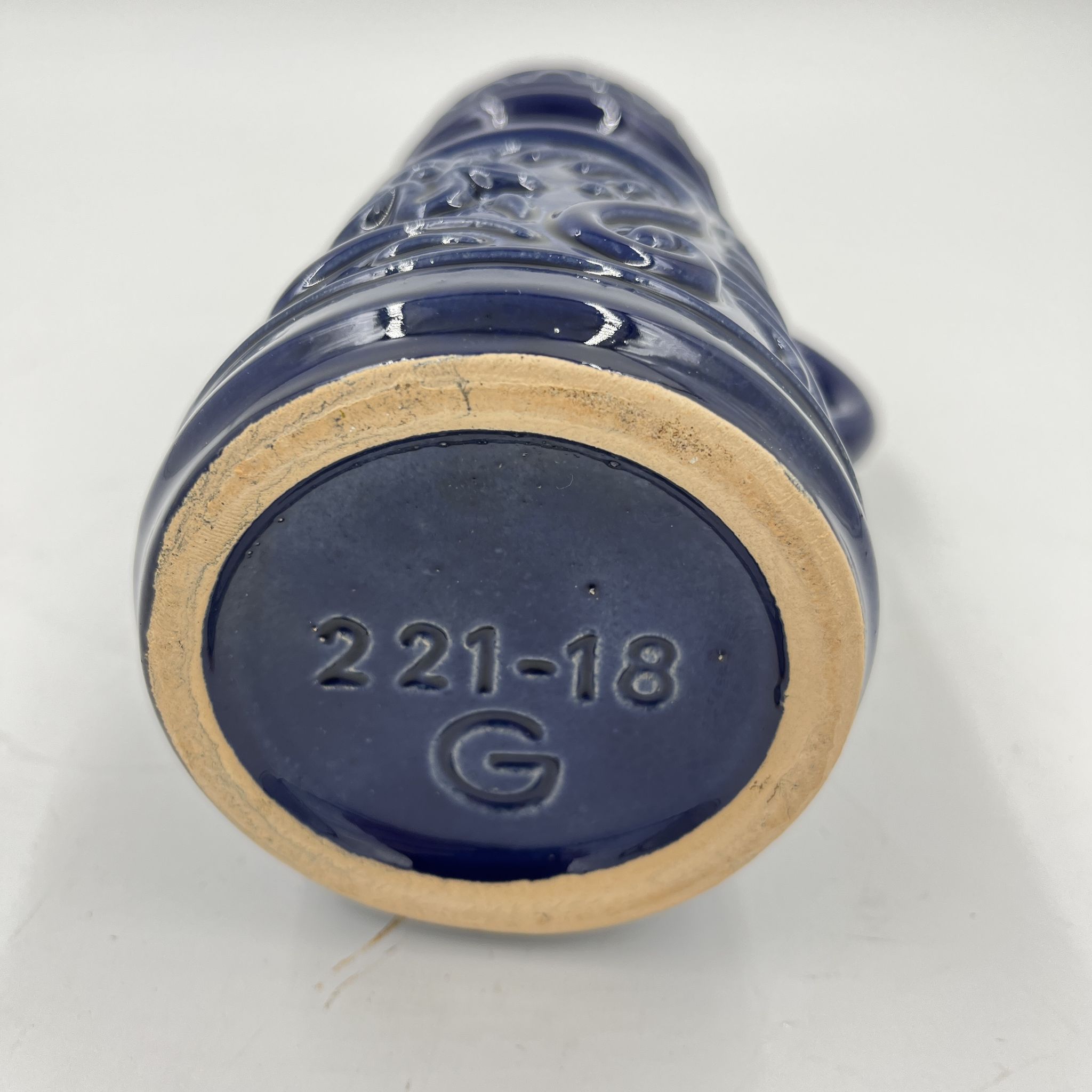 Vase en céramique bleu