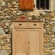 Superb antique Parisian sideboard in solid ash, industrial furniture style.