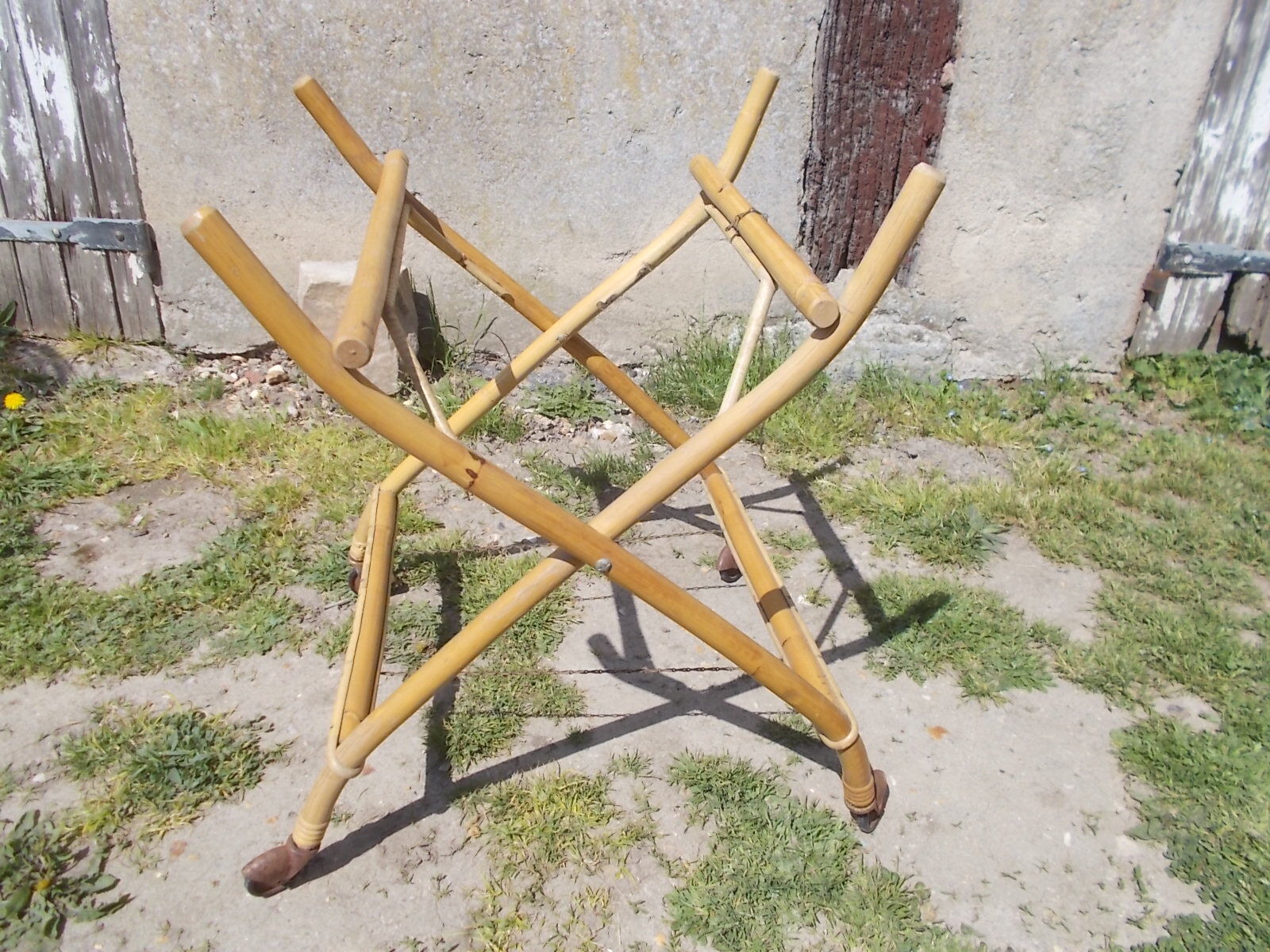 Vintage rattan cradle