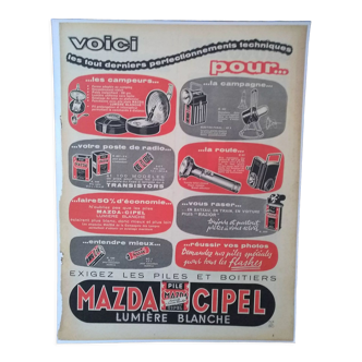 Mazda Cipel color advertisement from a period magazine