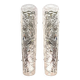 Elegant Transparent Hammered Glass Wall Sconces with Italian Murano Influen