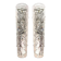 Elegant Transparent Hammered Glass Wall Sconces with Italian Murano Influen