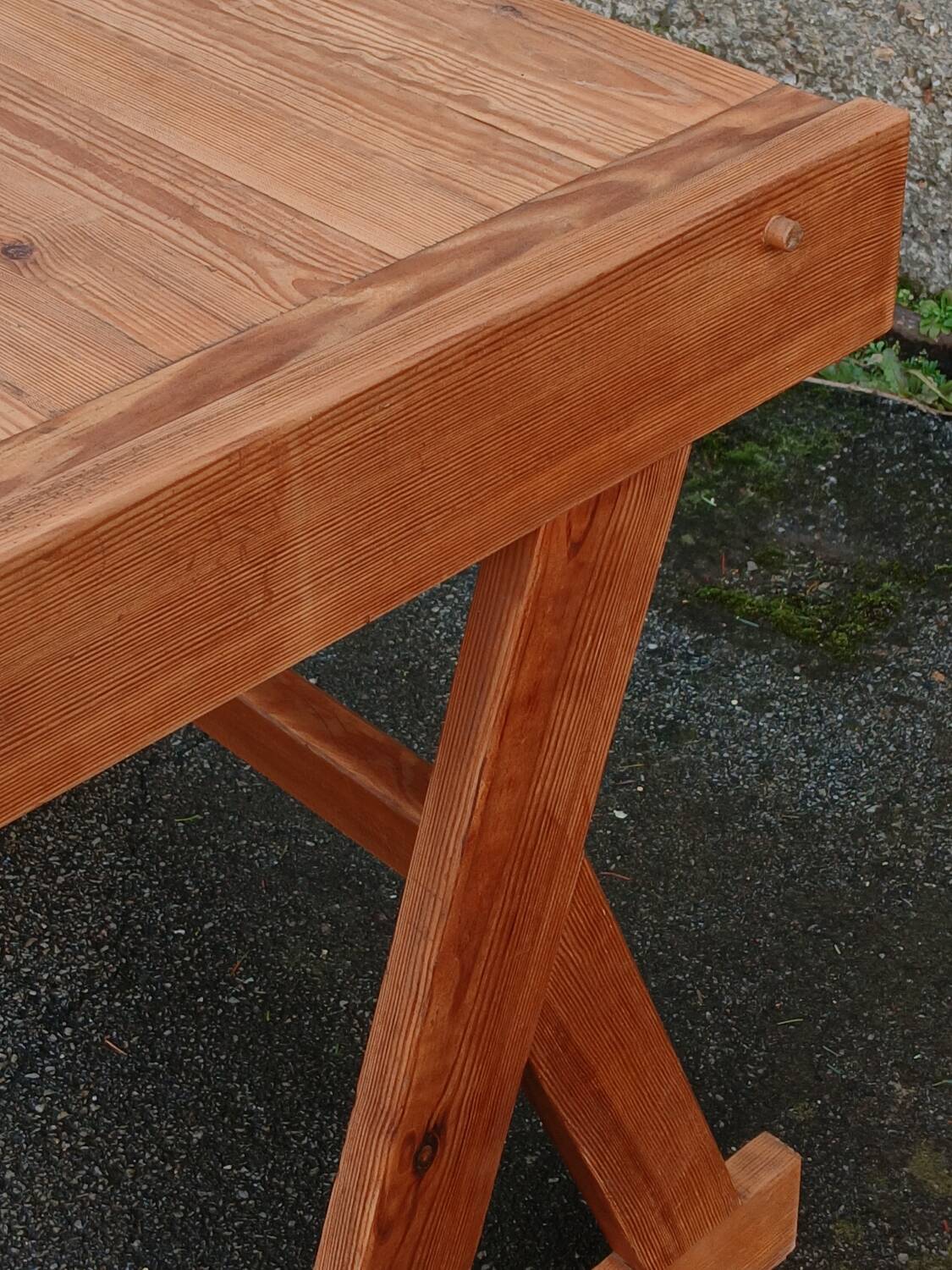 Solid pine desk, 1960s