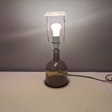 Very rare Holmegaard glass table lamp, designed by Michael Bang 1974 (Already discontinued in 1981)