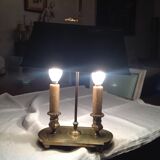 Lampe bouillotte ancienne en bronze, début 20 ème