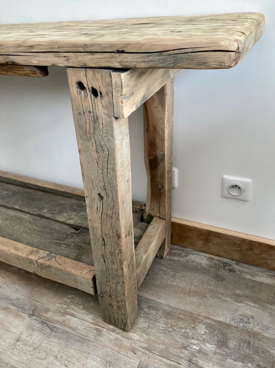 Old wooden workbench