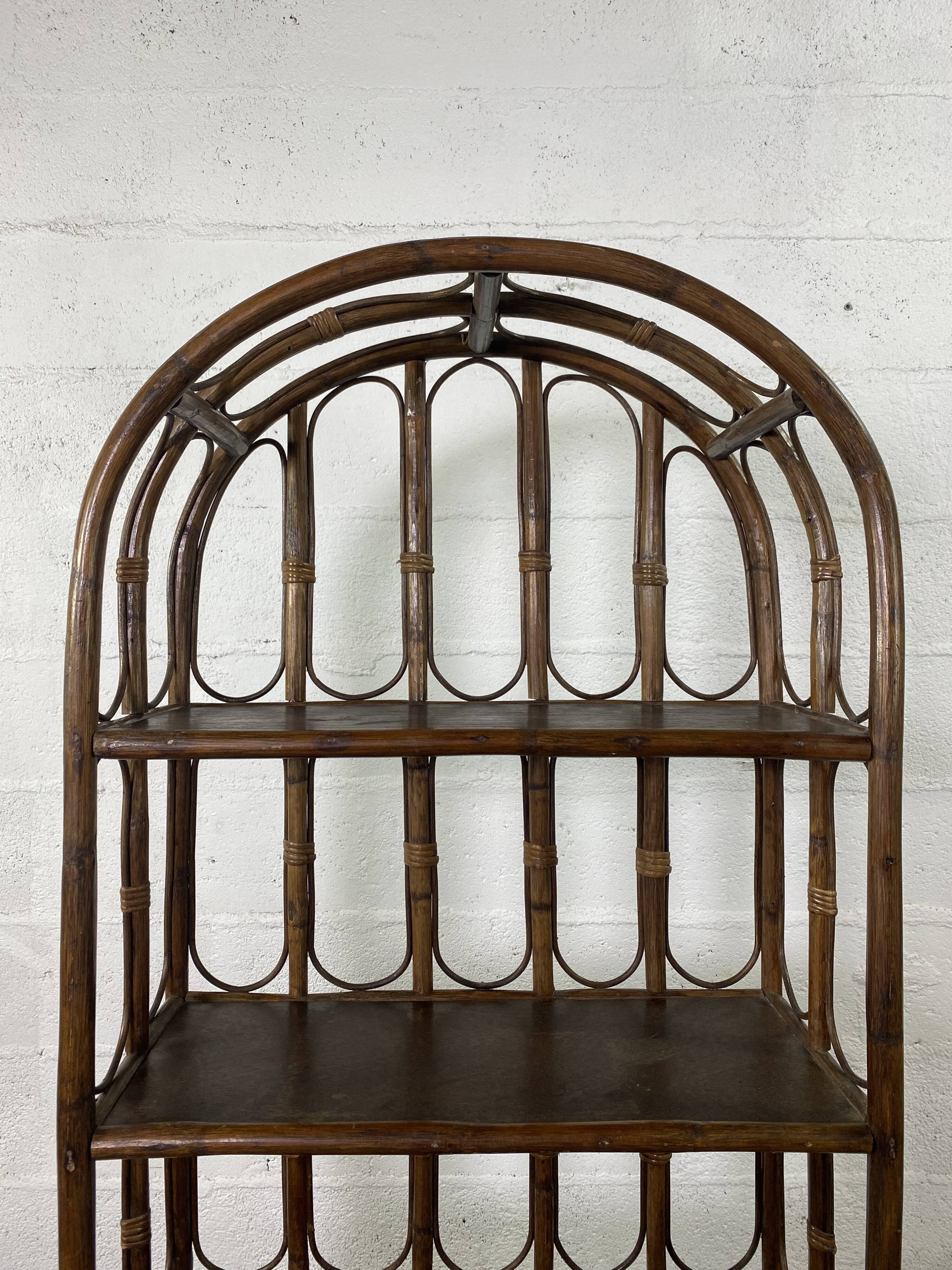 Rattan shelf