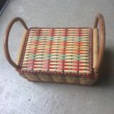 Rattan and scoubidou chest