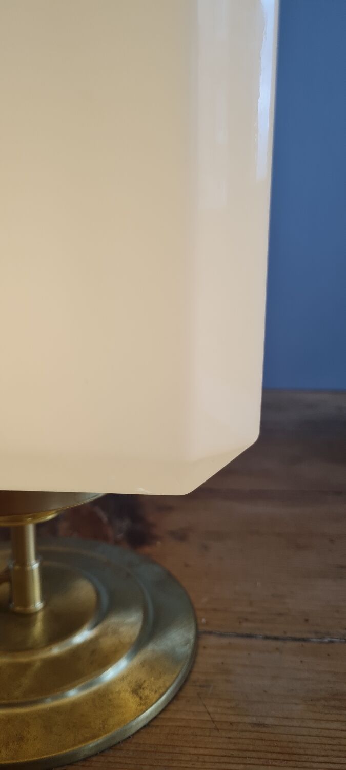 Opal glass table lamp