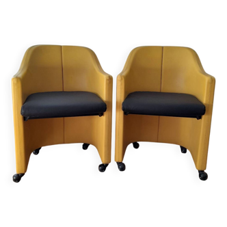 Pair of P142 armchairs, designed by Eugenio Gerli for Tecno, 1960s