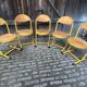 Lot de 5 chaises d’écolier vintage – Jaune & Bois