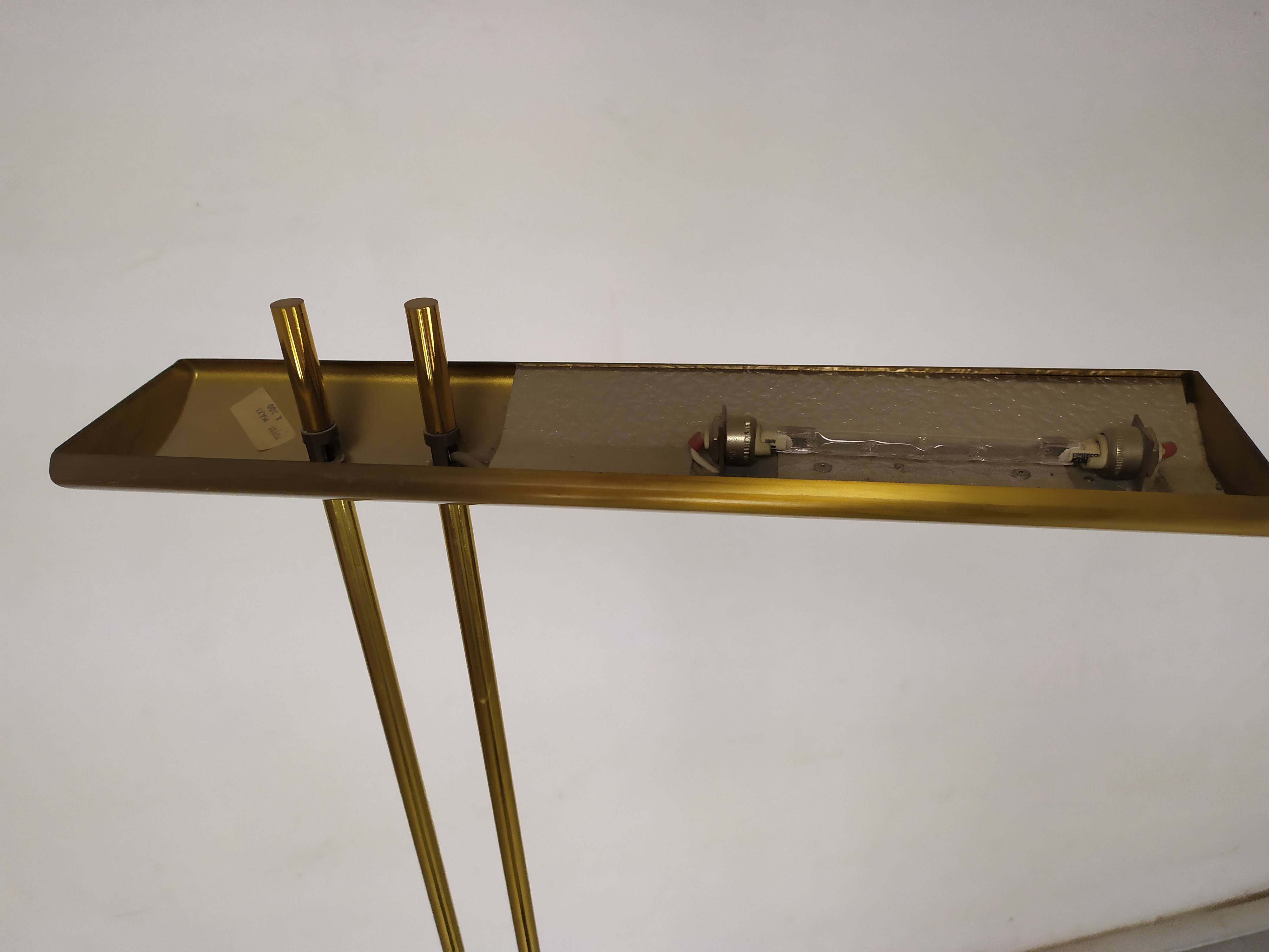 Floor lamp gilded design Lucien Gau