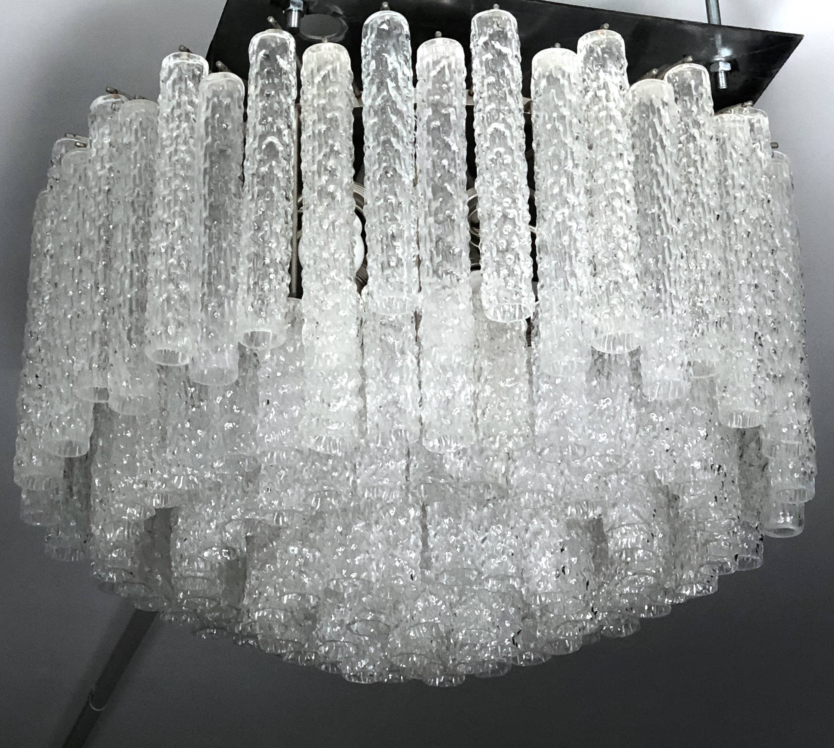 Vintage italian murano glass chandelier by Toni Zuccheri for Venini, 1960s