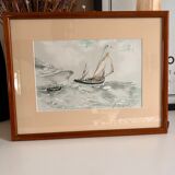 Painting Boat and its canoe