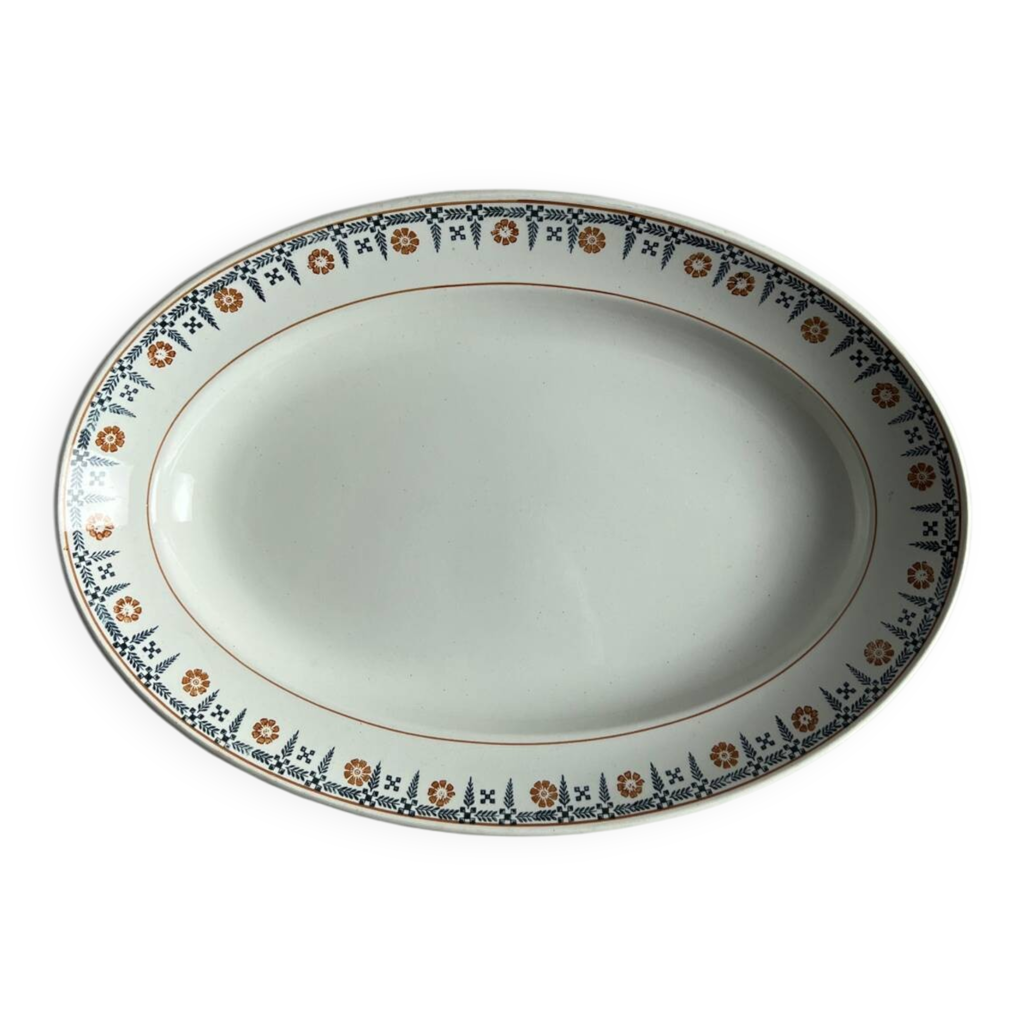 Large oval presentation platter St Amand