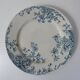 Terre de fer 6 assiettes plates fleurs althaea