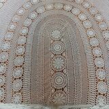 Antique handmade crochet tablecloth