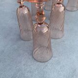 7 Roseline foot flutes - vintage Arcoroc