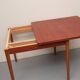 Table à manger extensible en teck, forme carrée