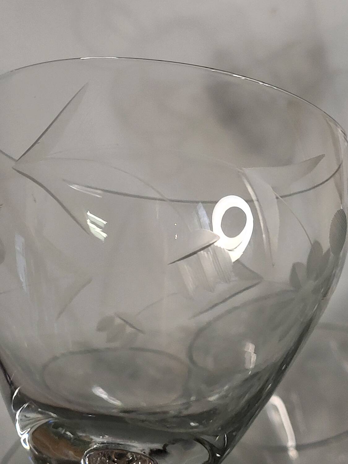 Crystal stemmed glasses