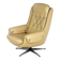 Vintage Finnish Leather Swivel Lounge Chair with Adjustable Recline, 1970s
