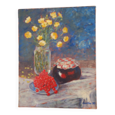 Tableau, huile sur toile, nature morte