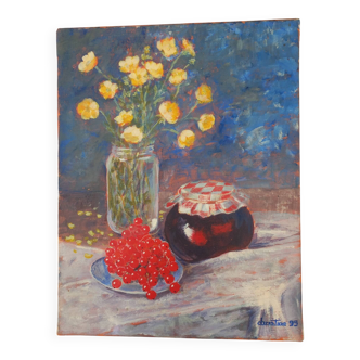 Oil painting still life