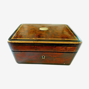 jewelry box Napoleon III marquetry XIXth case