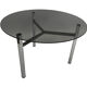 Minimalist vintage coffee table in chrome glass 1970
