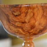Coupe sur pied en bois d'olivier