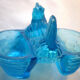 Beautiful Art Deco salt shaker in vallérysthal blue glass: A POOL