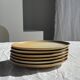 Set of 6 stoneware plates Village France D24