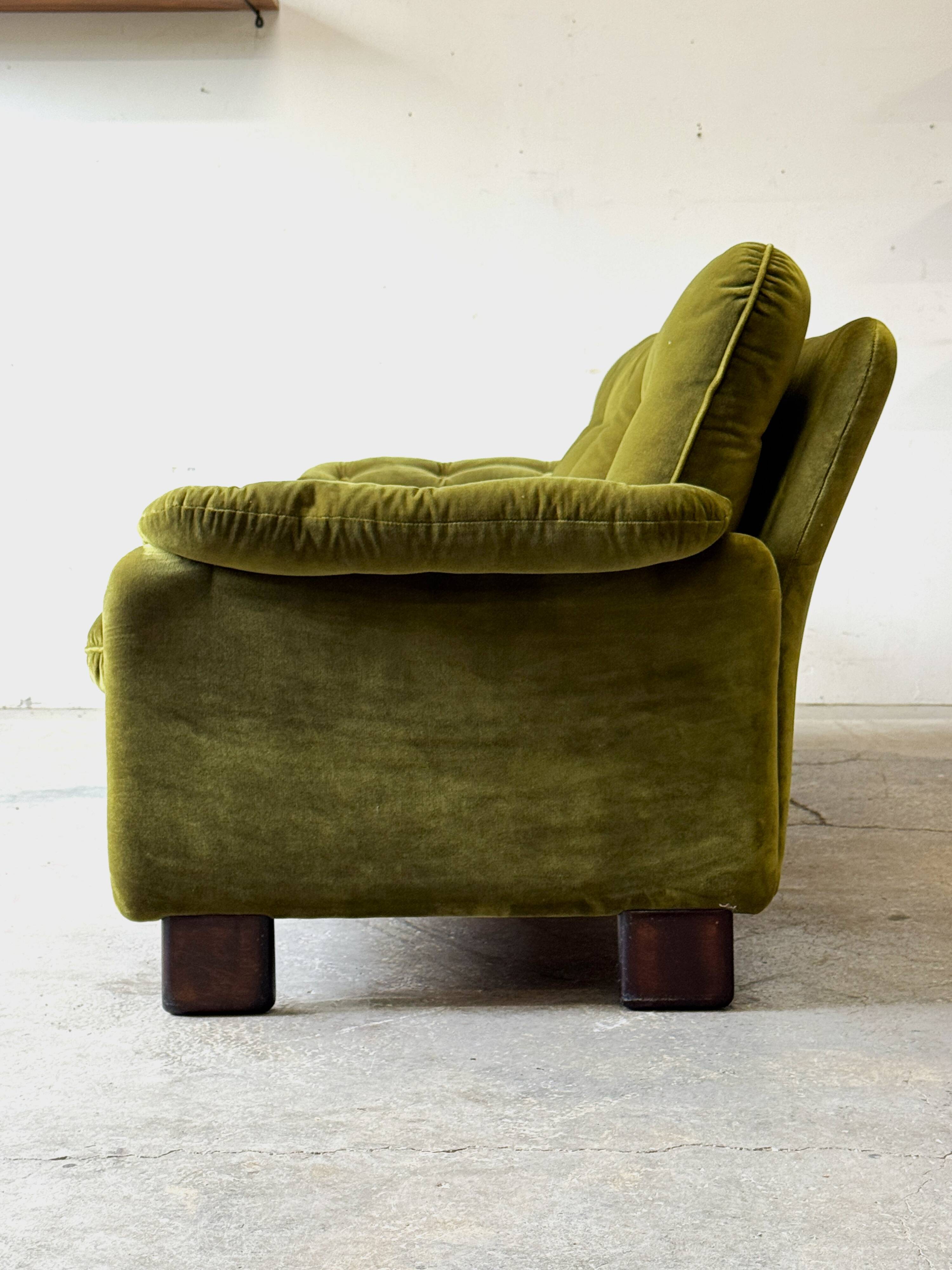Velvet Armchair, Denmark 1960s, Mid-C, Vintage
