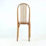 Vintage Thonet Bentwood Oak Chair With Original Label, Czechoslovakia, 1920