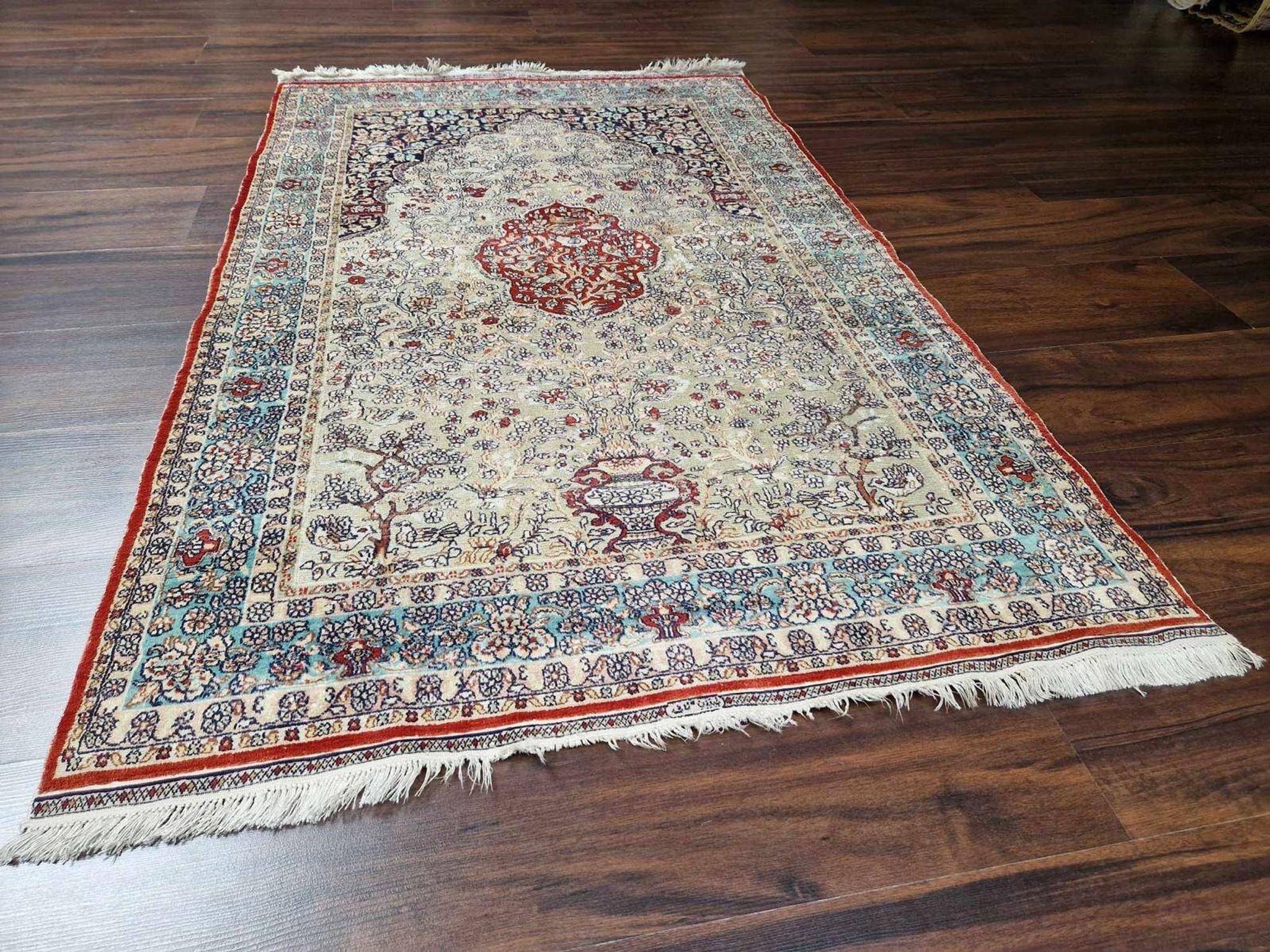 Tapis ancien en soie, Pékin 1930