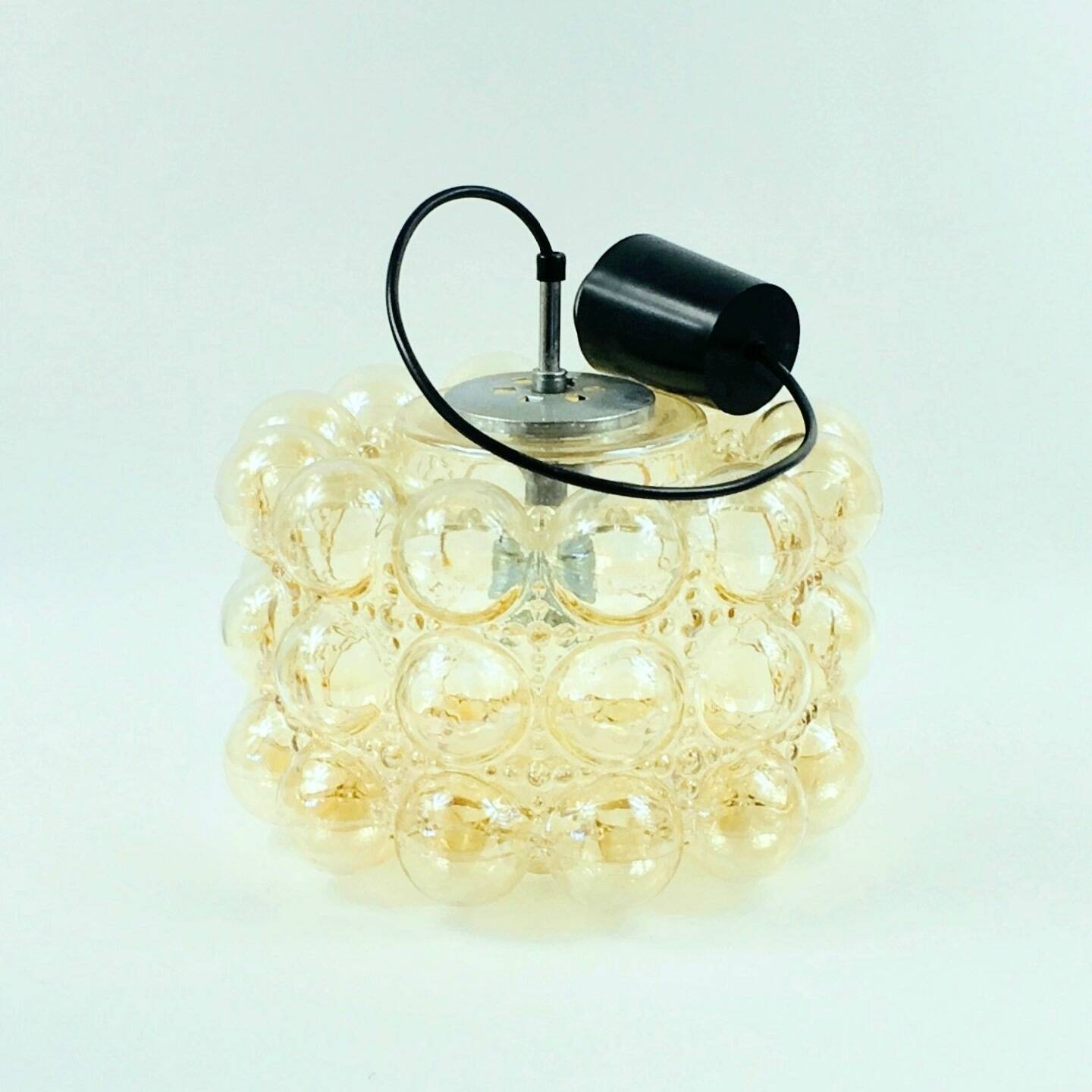 Mid Century Bubble Glass Pendant Light by H.Tynell for Limburg, 1960s/1970s
