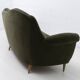 Mid-Century Modern Italian Velvet Curved Sofa, 1950s