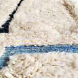 Béni Ouarain rug, geometric terracotta, pink and blue pattern