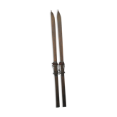 Former alpine ski wooden