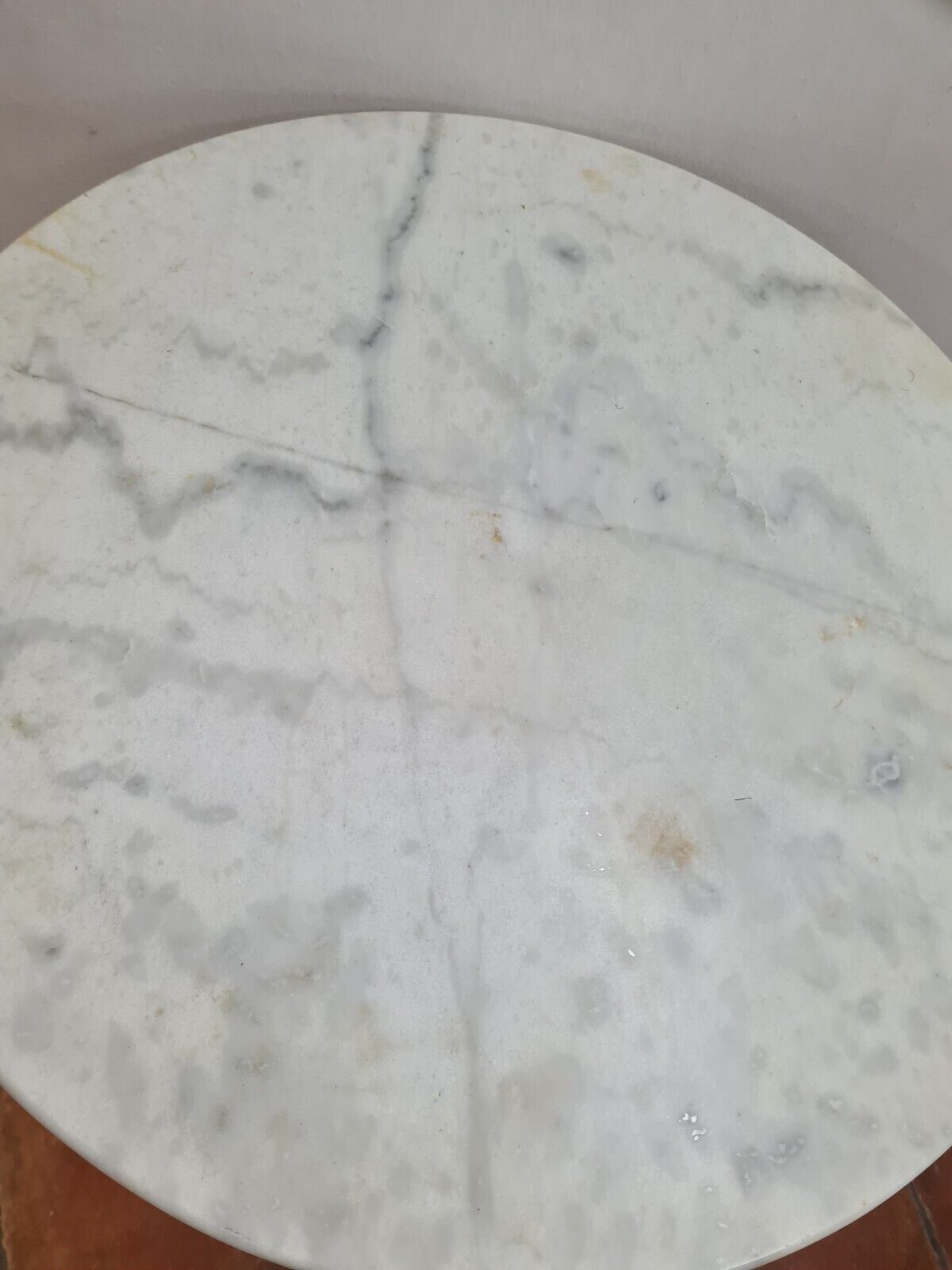 Table in marble and cast iron pedestal table