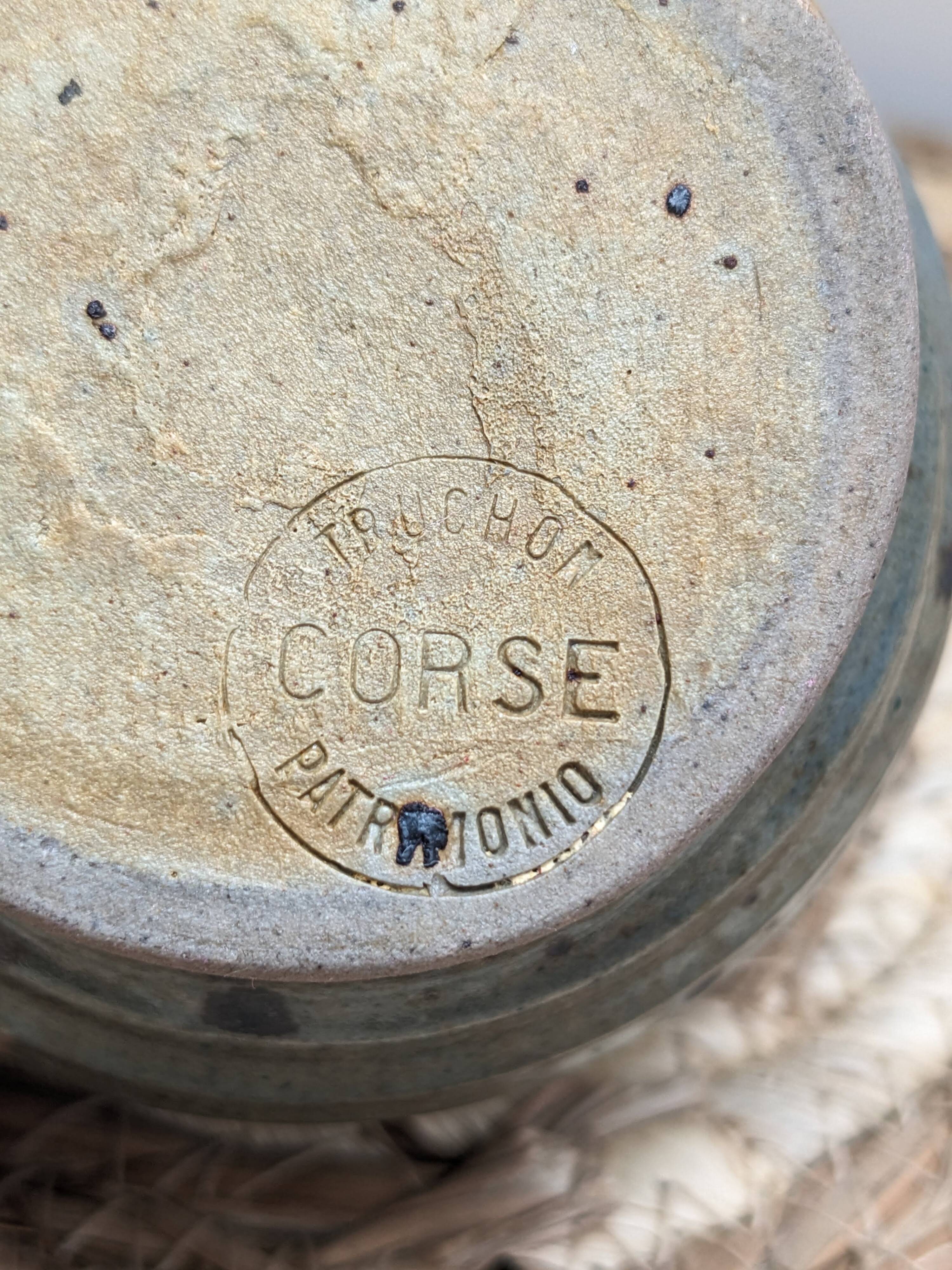Small vase in Corsican pyrite stoneware