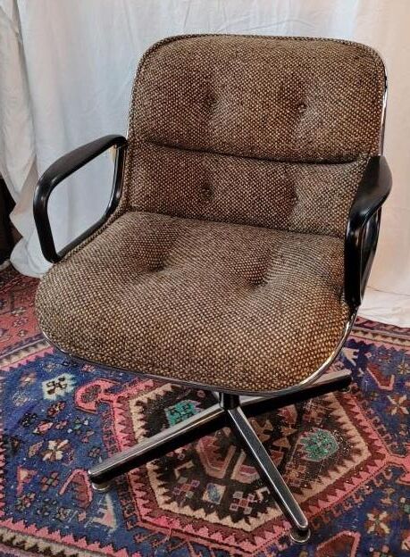 Pollock armchair for Knoll, wool fabrics 70s
