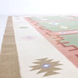 Hand-woven kilim true vintage ethnic wool rug, 70s 80s