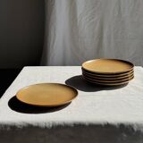 Set of 6 stoneware dessert plates