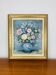 Tableau nature morte bouquet de fleurs, cadre doré